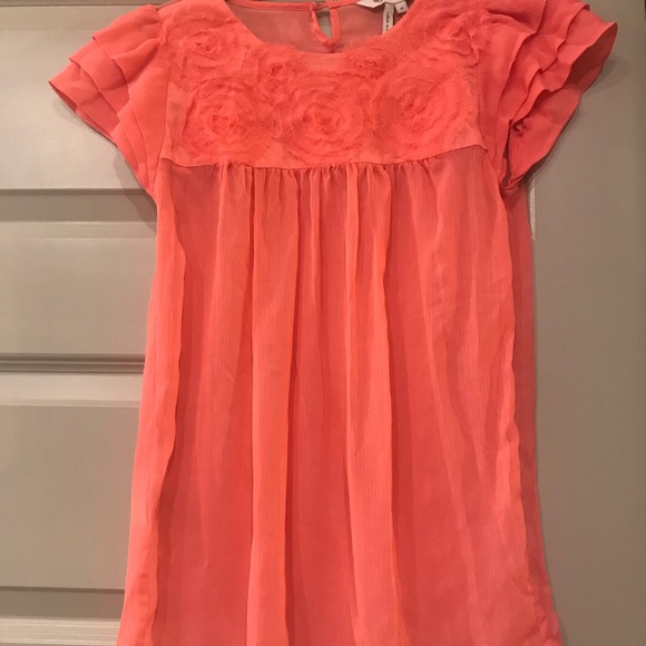 Peach soft detail Top - Picture 2 of 4